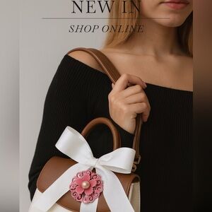 Elegant Pink Floral Brooch with Pearl Accent